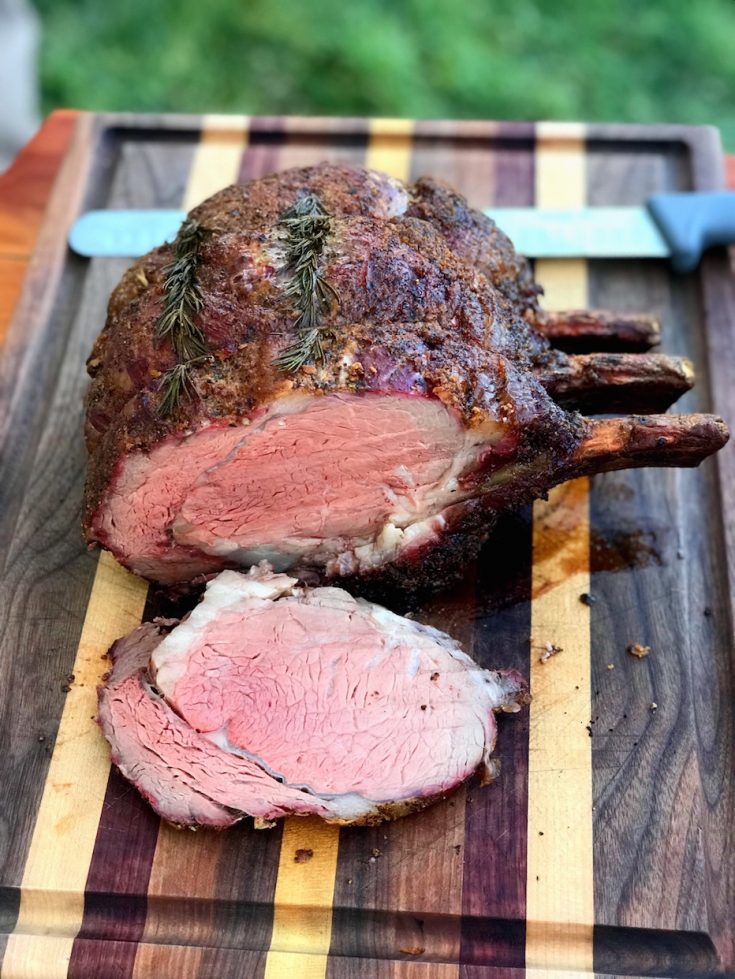 Smoked Prime Rib Ready to Serve