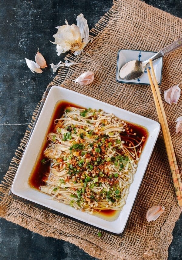 Cooking Enoki Mushrooms