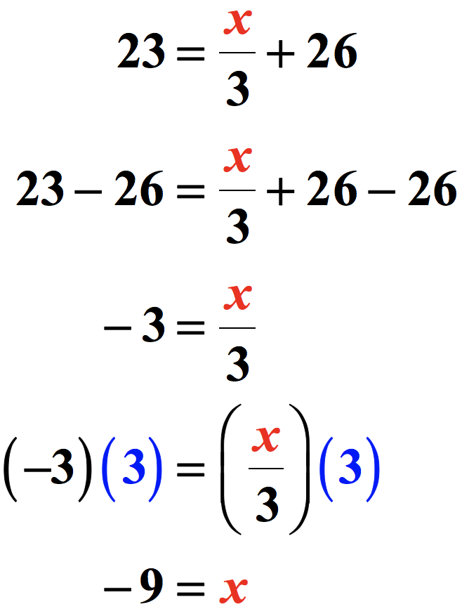 Step by step two step equations