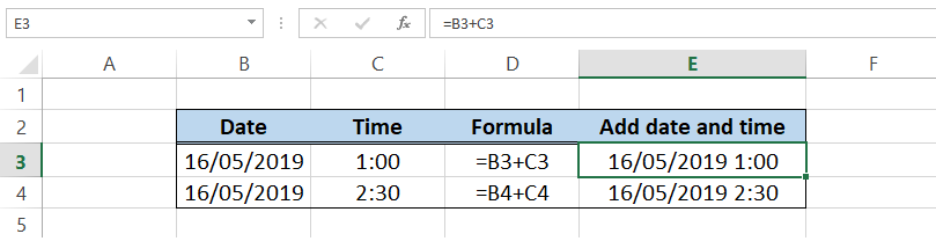 How to add time in Excel